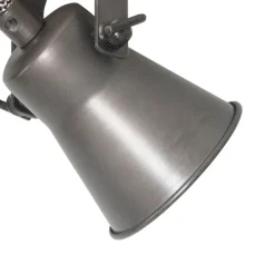 Landelijke spot zwart met hout 2-lichts verstelbaar - Jelle