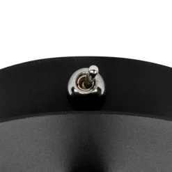 Landelijke spot zwart verstelbaar met smoke glas - Athens