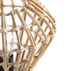 Landelijke tafellamp bamboe met wit - Canna Diamond