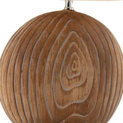 Landelijke tafellamp beige met bruin 53 cm - Djo