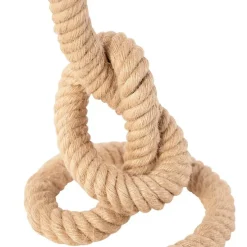 Landelijke tafellamp bruin touw - Ropa