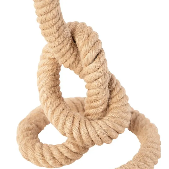 Landelijke tafellamp bruin touw - Ropa