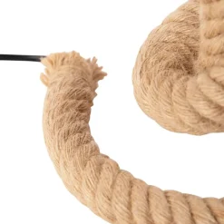 Landelijke tafellamp bruin touw - Ropa