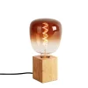 Landelijke tafellamp hout naturel incl. LED G140 - Bloc