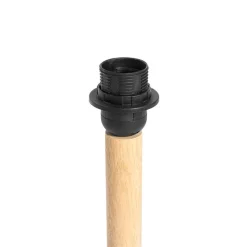 Landelijke tafellamp hout zonder kap - Mels