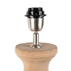 Landelijke tafellamp hout zonder kap - Burdock