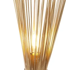 Landelijke tafellamp messing - Broom