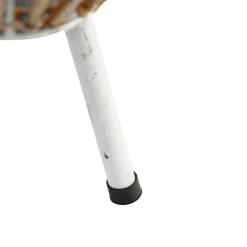 Landelijke tafellamp tripod bamboe met wit - Canna Diamond