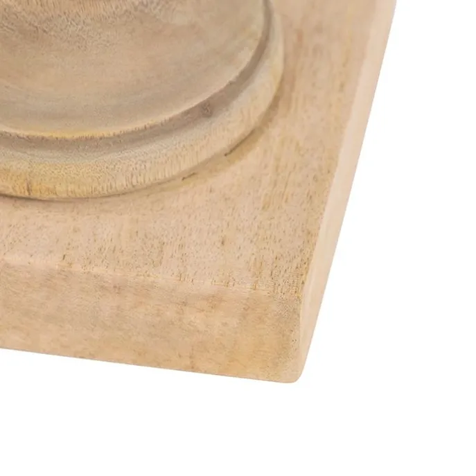 Landelijke tafellamp zonder kap naturel hout - Catnip