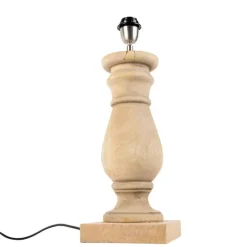 Landelijke tafellamp zonder kap naturel hout - Catnip