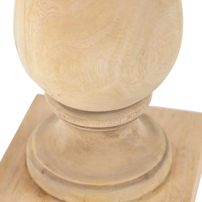 Landelijke tafellamp zonder kap naturel hout - Catnip