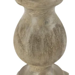 Landelijke tafellamp zonder kap vintage grijs hout - Hyssop