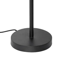 Landelijke tafellamp zwart met rotan 25 cm - Kata