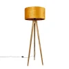 Landelijke tripod vintage hout met kap goud 50 cm - Tripod Classic