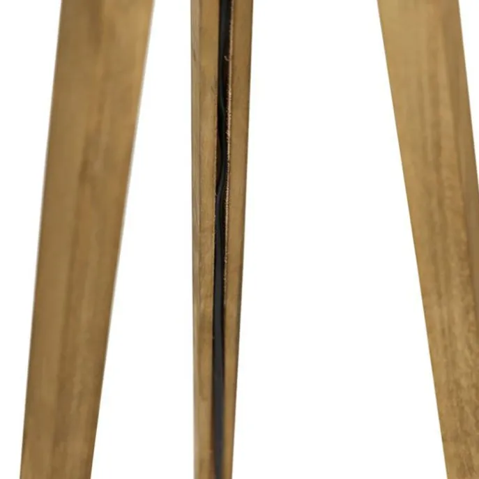Landelijke tripod vintage hout met kap taupe 50 cm - Tripod Classic