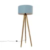 Landelijke tripod vintage hout met kap lichtblauw 50 cm - Tripod Classic