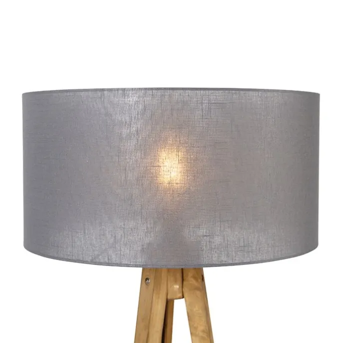 Landelijke tripod vintage hout met kap donkergrijs 50 cm - Tripod Classic