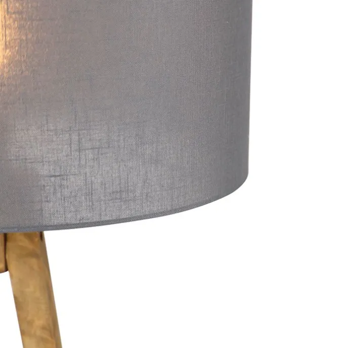 Landelijke tripod vintage hout met kap donkergrijs 50 cm - Tripod Classic