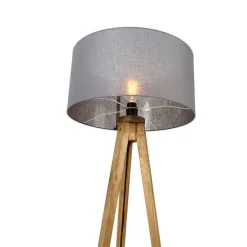 Landelijke tripod vintage hout met kap donkergrijs 50 cm - Tripod Classic