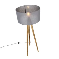 Landelijke tripod vintage hout met kap donkergrijs 50 cm - Tripod Classic