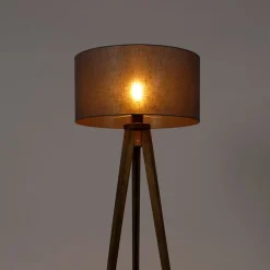 Landelijke tripod vintage hout met kap donkergrijs 50 cm - Tripod Classic