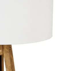 Landelijke tripod vintage hout met kap wit 50 cm - Tripod Classic