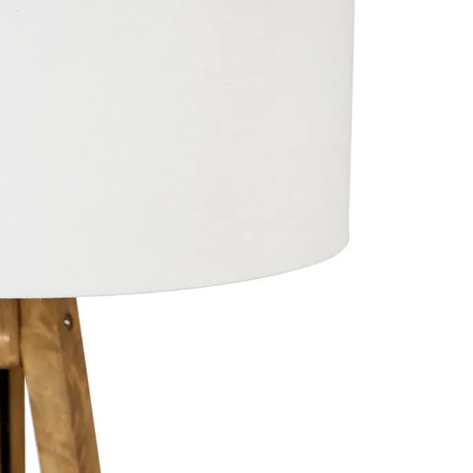 Landelijke tripod vintage hout met kap wit 50 cm - Tripod Classic