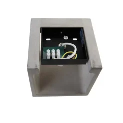 Landelijke vierkante wandlamp beton - Alban