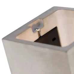 Landelijke vierkante wandlamp beton - Alban