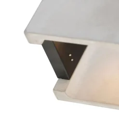 Landelijke vierkante wandlamp beton - Alban