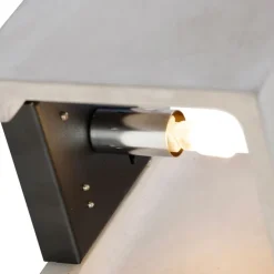 Landelijke vierkante wandlamp beton - Alban
