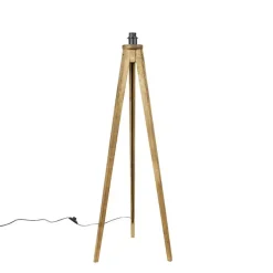 Landelijke vloerlamp tripod vintage hout - Tripod Classic