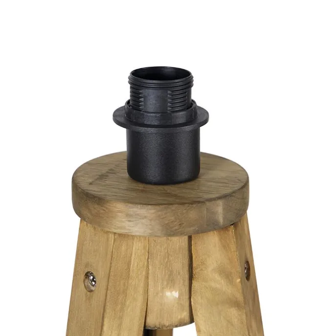 Landelijke vloerlamp tripod vintage hout - Tripod Classic