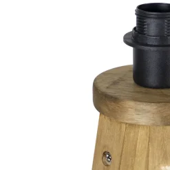 Landelijke vloerlamp tripod vintage hout - Tripod Classic