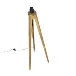 Landelijke vloerlamp tripod vintage hout - Tripod Classic