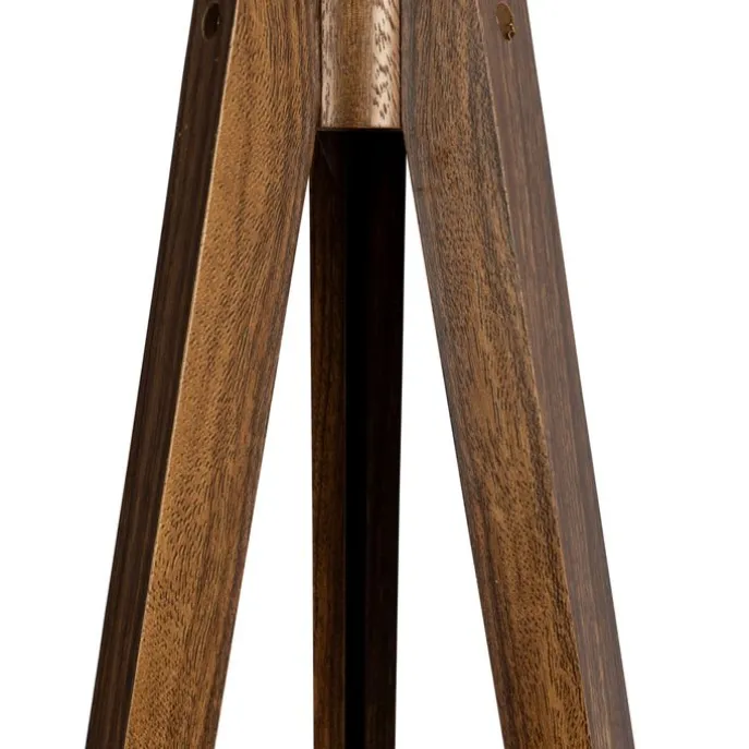 Landelijke vloerlamp tripod walnoot hout - Tripod Classic