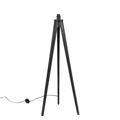 Landelijke vloerlamp tripod zwart - Tripod Classic