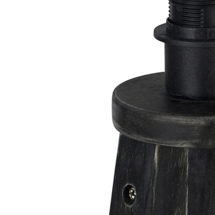 Landelijke vloerlamp tripod zwart - Tripod Classic