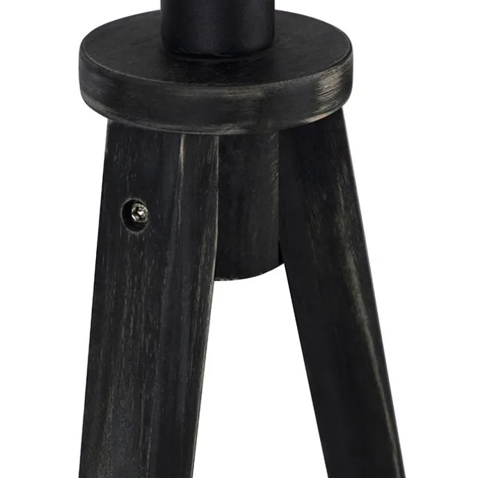 Landelijke vloerlamp tripod zwart - Tripod Classic