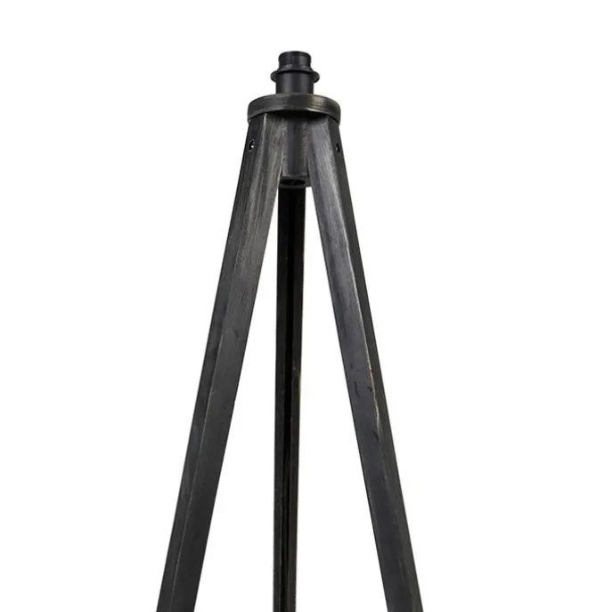 Landelijke vloerlamp tripod zwart - Tripod Classic