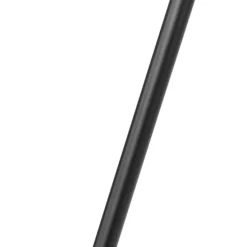 Landelijke vloerlamp tripod zwart met rotan kap - Kata