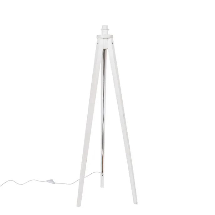Landelijke vloerlamp tripod wit - Tripod Classic