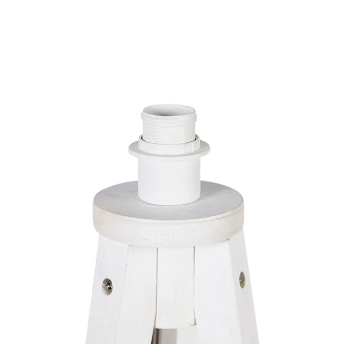 Landelijke vloerlamp tripod wit - Tripod Classic