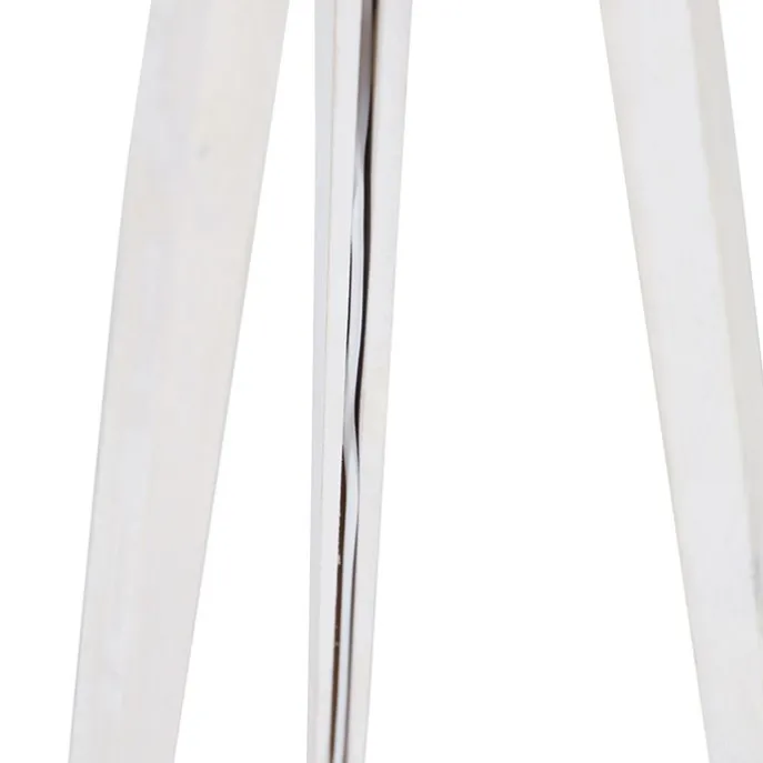 Landelijke vloerlamp tripod wit - Tripod Classic