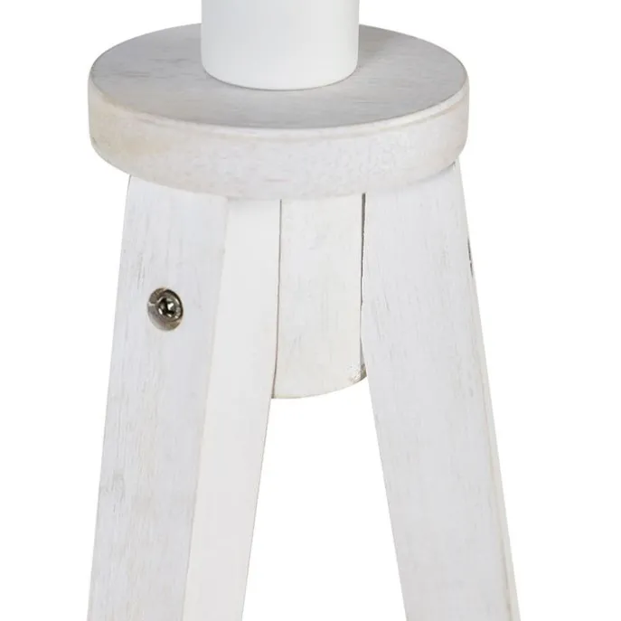Landelijke vloerlamp tripod wit - Tripod Classic
