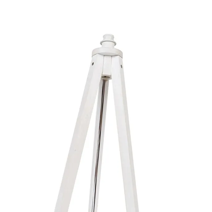 Landelijke vloerlamp tripod wit - Tripod Classic