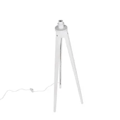 Landelijke vloerlamp tripod wit - Tripod Classic