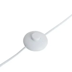 Landelijke vloerlamp wit met rotan - Sam