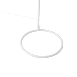 Landelijke vloerlamp wit met rotan - Sam