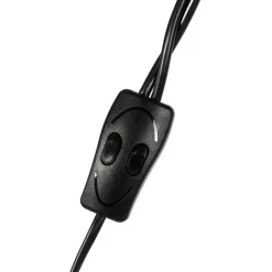 Landelijke vloerlamp zwart met hout 2-lichts met kap - Dami Frame